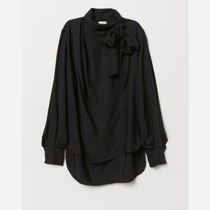 H&M Studio Tie Neck Blouse